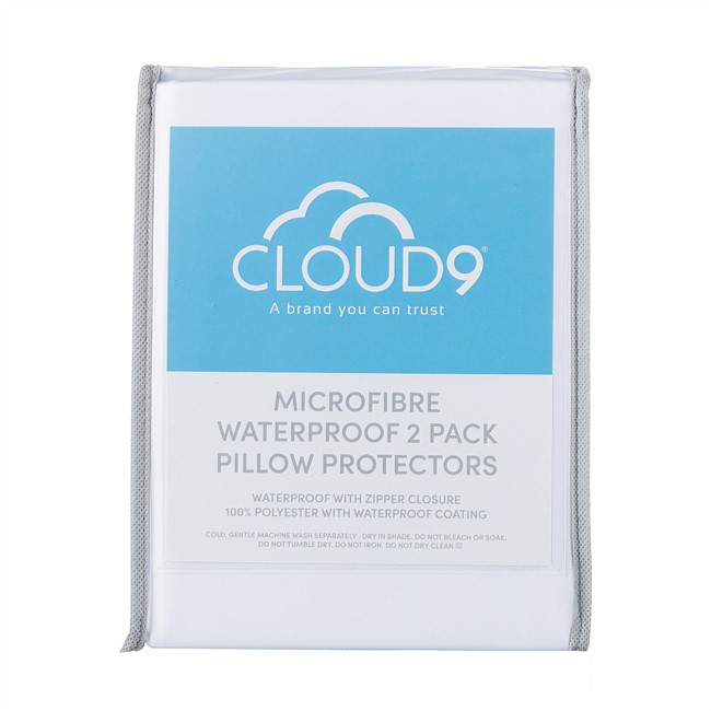 Cloud 9 Microfibre Waterproof 2 Pack Pillow Protectors