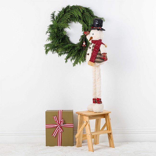Christmas Wishes Extendable Snow Person with Top Hat 78-106cm