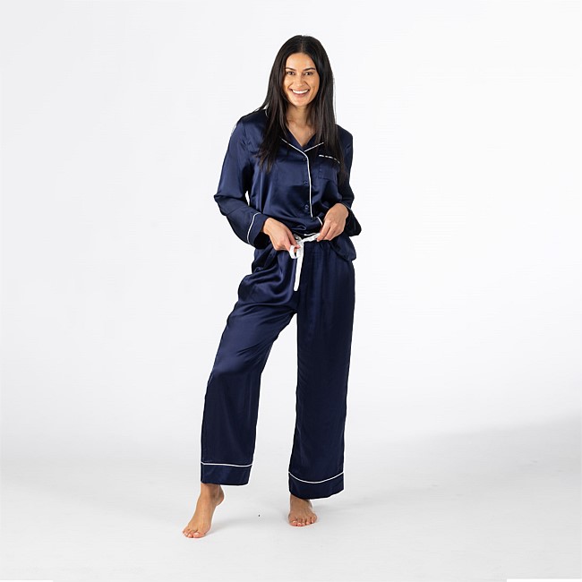 bb&b Sleep Midnight Satin Long Sleeve PJ Set bb&b Sleep Midnight Satin Long Sleeve PJ Set