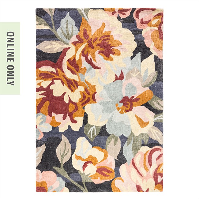 Design Republique Florance Rose Floral Floor Rug 200x290cm