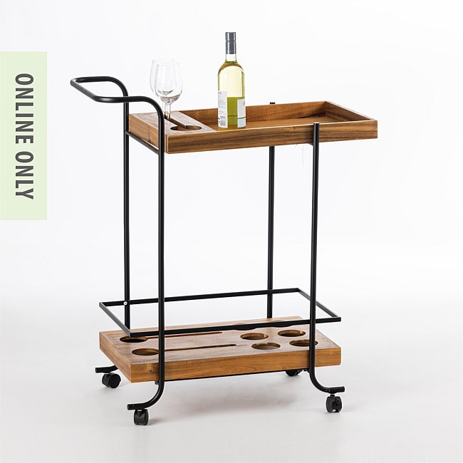 Design Republique Blanc Wine Bar Cart