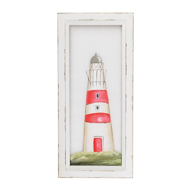  Home Co. Painted Lighthouse Mesh Wall Art