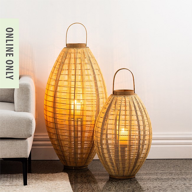 Design Republique Aura Bamboo Lantern Natural