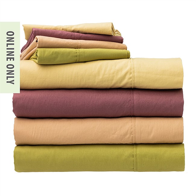 Design Republique Portia Washed Cotton Sheet Set Design Republique Portia Washed Cotton Sheet Set