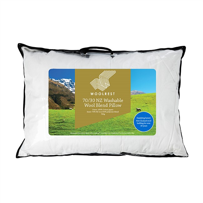 Woolrest 70/30 Washable NZ Wool Blend Pillow 