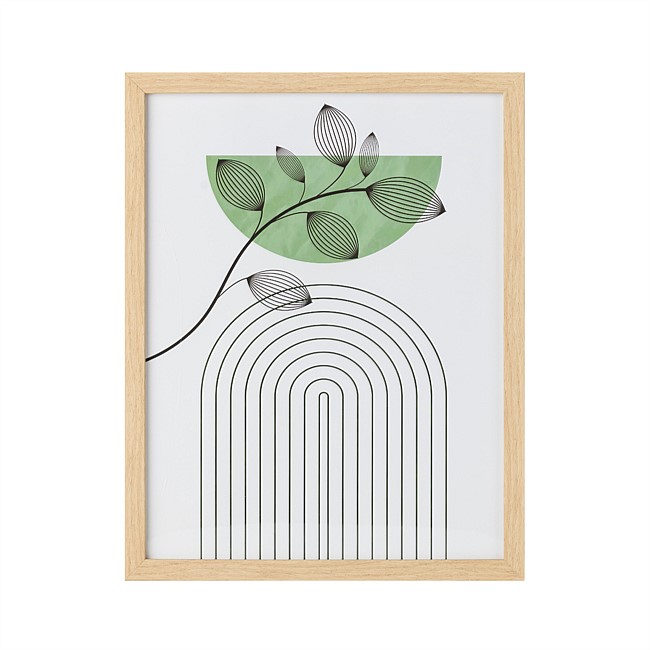 Home Co. Semi Leaf and Arches Framed Wall Art