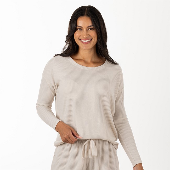 Simple & Sunday Rib Relaxed Top