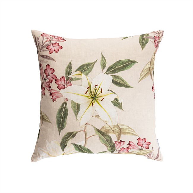 Gracious Living Lucy Cotton Linen Floral Cushion 