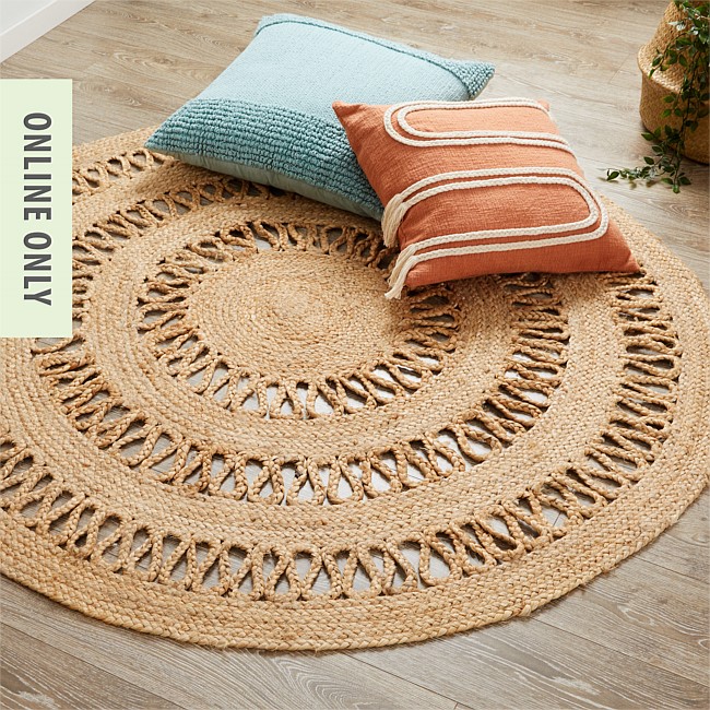  Eco Collection Jute Looped Round Rug 200cm