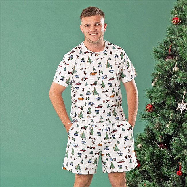 Christmas Wishes Working Xmas Mens Pj Set Christmas Wishes Working Xmas Mens Pj Set