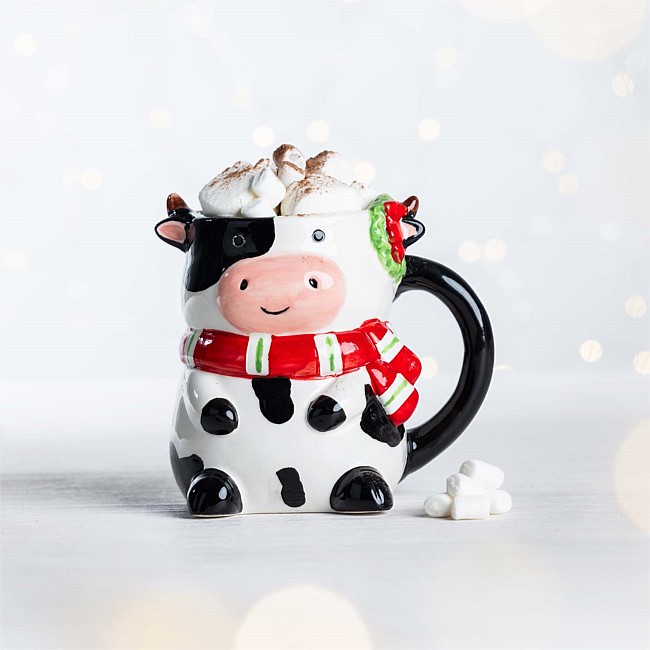 Christmas Wishes Christmas Cow Mug Christmas Wishes Christmas Cow Mug