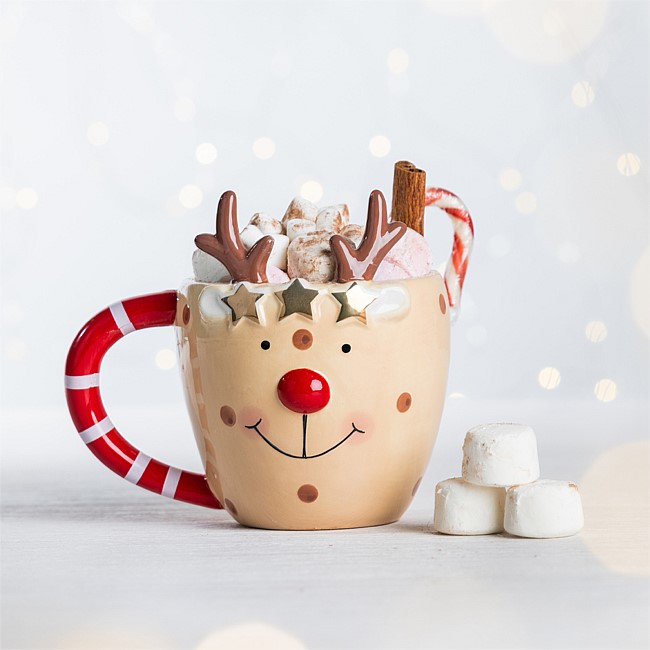 Christmas Wishes Reindeer Mug