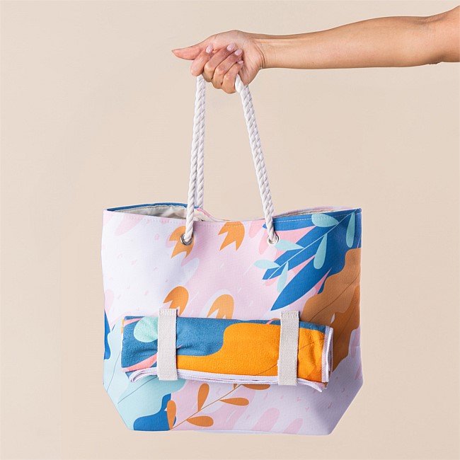 Seaside Supplies Wren Pink Beach Bag & Towel