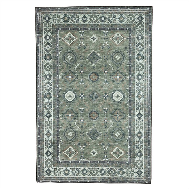 Solace Kya Chenille Vintage Olive Rug 160x230cm Solace Kya Chenille Vintage Olive Rug 160x230cm