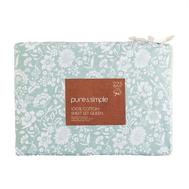Pure & Simple Gia Printed Sheet Set