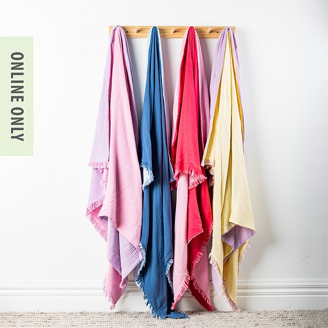 Design Republique Reversible Gauze Throw Design Republique Reversible Gauze Throw