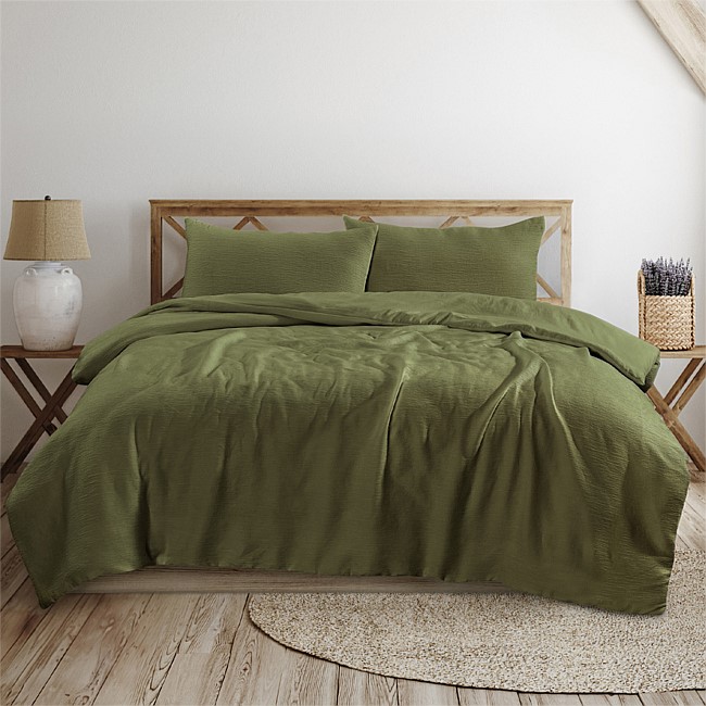 Hometones Mya Crinkled Duvet Cover Set 