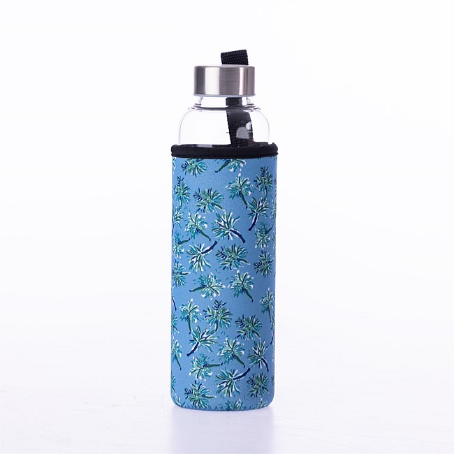 Home Co. Bree Glass Bottle 580ml & Holder