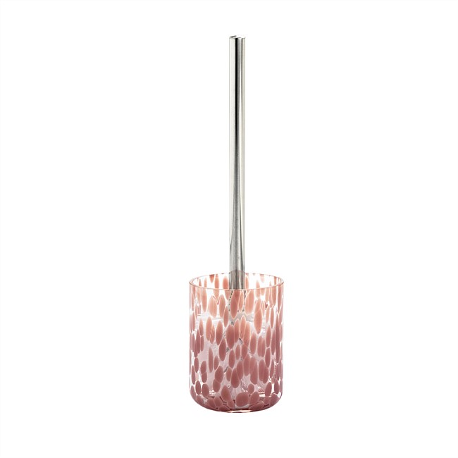 Design Republqiue Nova Blush Glass Toilet Brush & Holder Design Republqiue Nova Blush Glass Toilet Brush & Holder