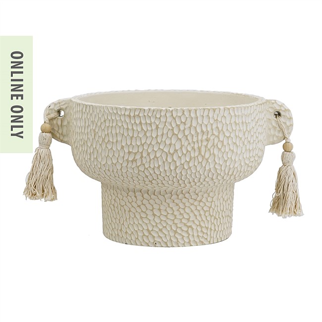 Gracious Living Sara Cement Planter Wide Gracious Living Sara Cement Planter Wide