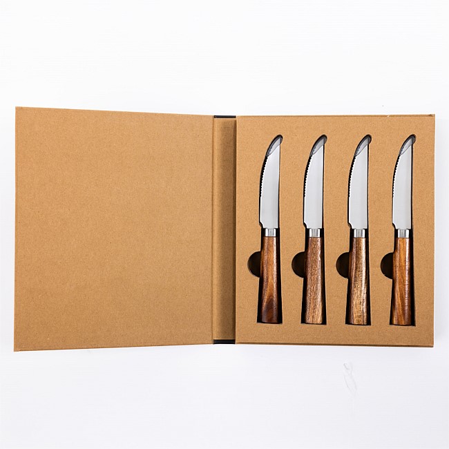 Gather Home Co. Acacia Steak Knife 4 Piece Set