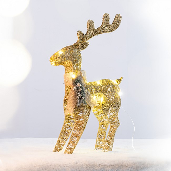 Christmas Wishes Glitter Reindeer With LED