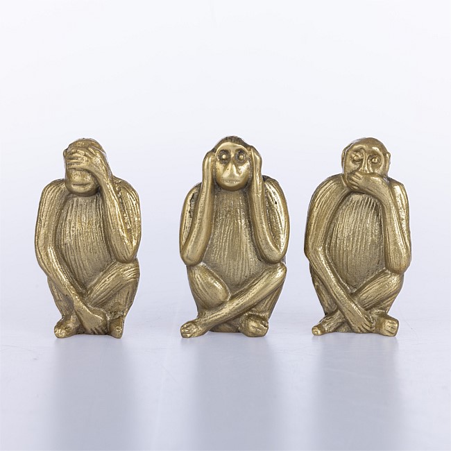 Design Republique Kiann Brass Monkey 3-Piece Set