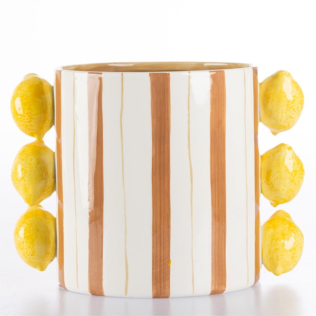 Design Republique Santos Ceramic Vase with Lemons