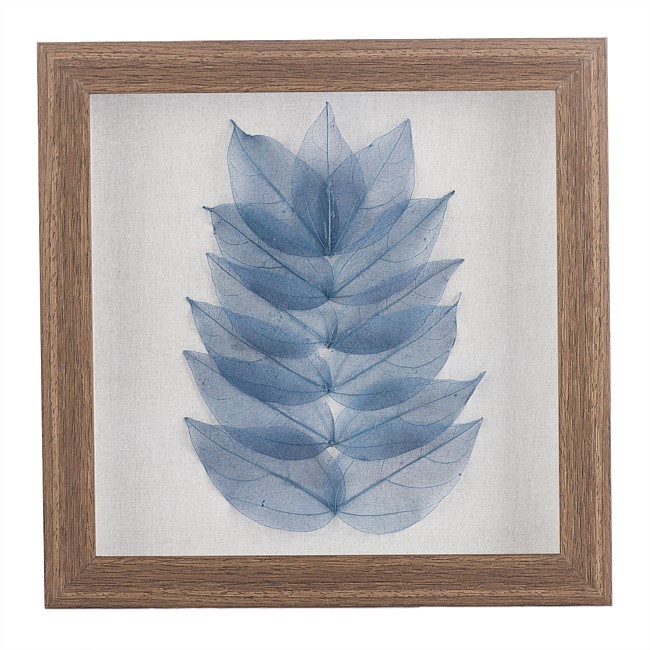 Gracious Living 3D Leaf Wall Art Blue