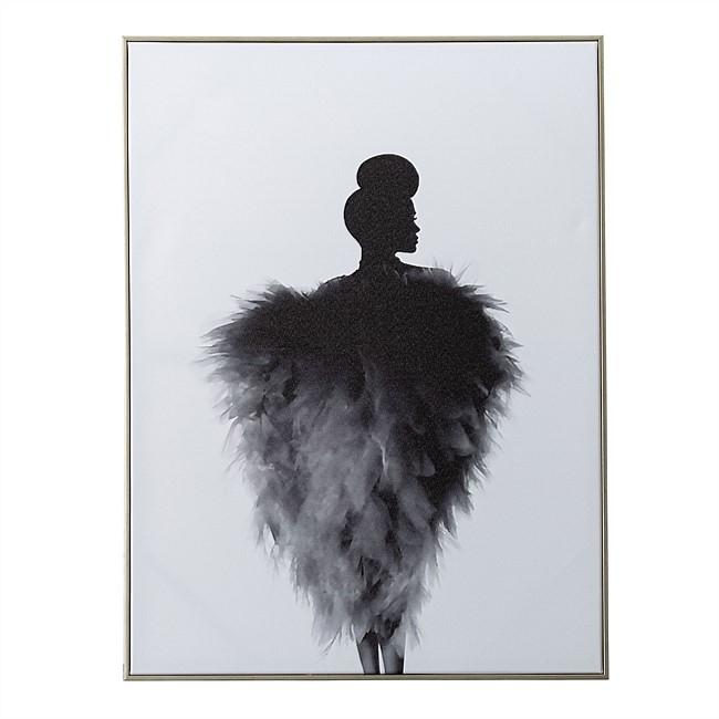 Solace Canvas Wall Art Lady in Feathers Solace Canvas Wall Art Lady in Feathers