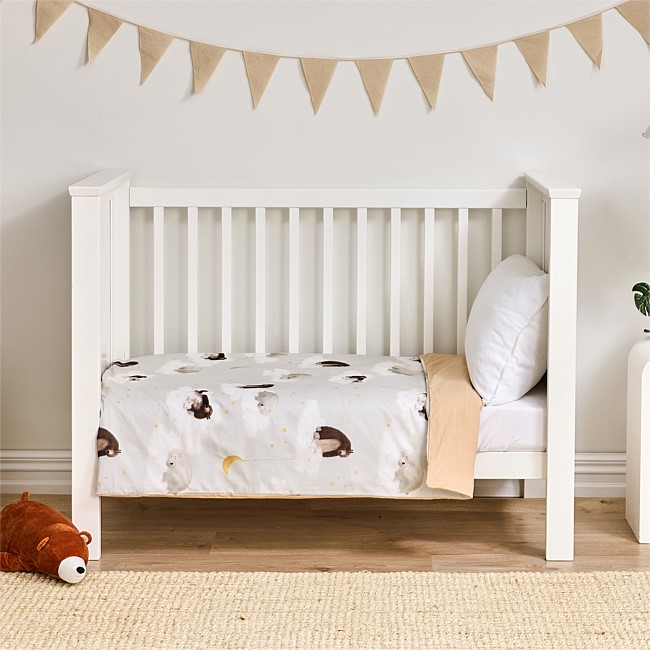 bb&b Kids Sleeping Bears Cotton Cot Duvet Cover 