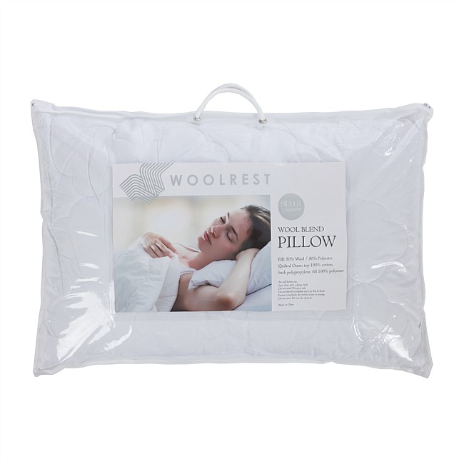 Woolrest Pillow 50/50 Wool Blend Quilted Woolrest Pillow 50/50 Wool Blend Quilted