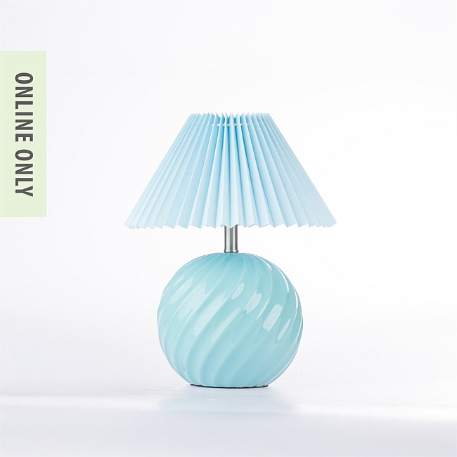 Amparo Candy Swirl Blue Table Lamp