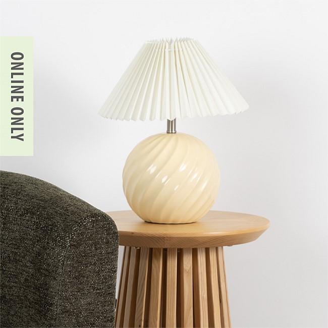 Amparo Candy Swirl Yellow Table Lamp