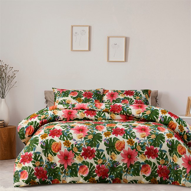 Design Republique Tropics Cotton Slub Duvet Cover Set Design Republique Tropics Cotton Slub Duvet Cover Set