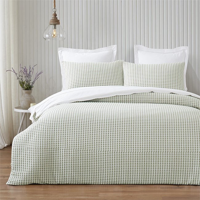 Fieldcrest Yarn Dyed Cotton Waffle Duvet Cover Set Fieldcrest Yarn Dyed Cotton Waffle Duvet Cover Set