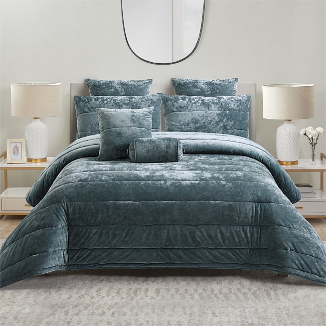 Fieldcrest Luxe Velvet Ocean Comforter Set 