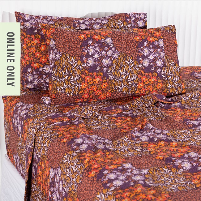 STAY OFFLINE Amparo Meadow Flannelette Sheet Set STAY OFFLINE Amparo Meadow Flannelette Sheet Set