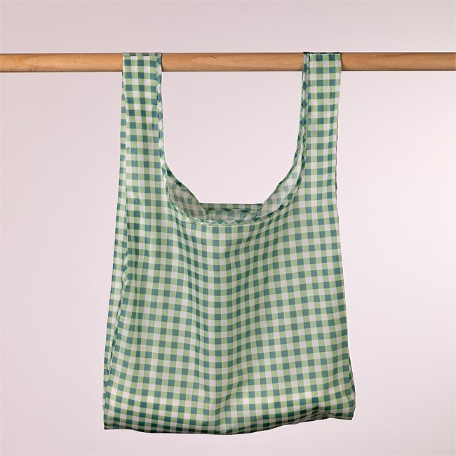 Home Co. Recycled Bottle Foldable Bag Gingham Home Co. Recycled Bottle Foldable Bag Gingham