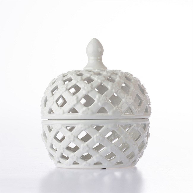 Gracious Living Ascot Braid Ceramic Jar With Lid Gracious Living Ascot Braid Ceramic Jar With Lid