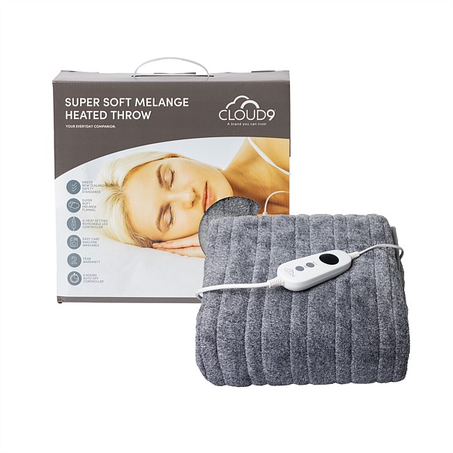 Cloud 9 Super Soft Melange Electric Heated Throw Cloud 9 Super Soft Melange Electric Heated Throw