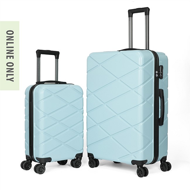 bb&b Travel Chloe 2 Piece Luggage Set Powder Blue bb&b Travel Chloe 2 Piece Luggage Set Powder Blue