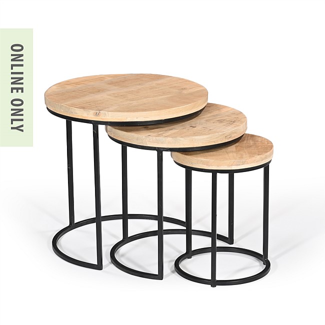 Amparo Reclaimed Set Of 3 Side Tables Amparo Reclaimed Set Of 3 Side Tables