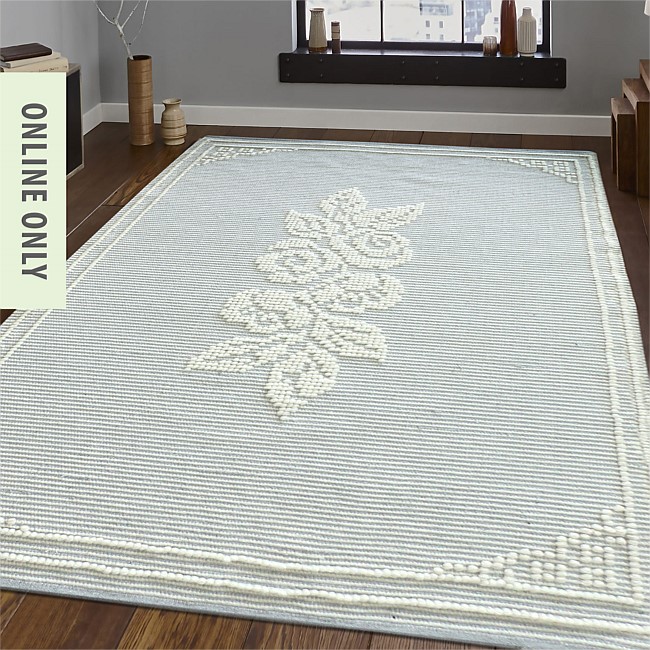 Gracious Living Imogen Applique Wool Cotton Rug 160x230cm Gracious Living Imogen Applique Wool Cotton Rug 160x230cm