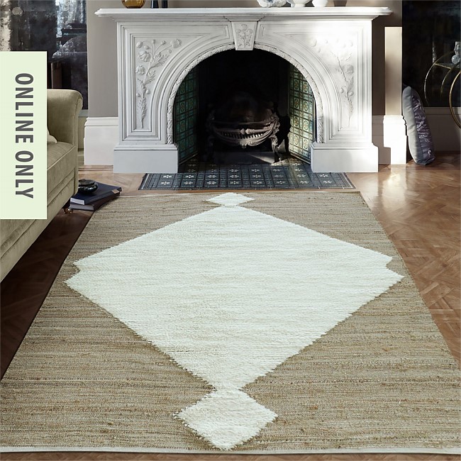 Cove Shyla Diamond Jute Wool Rug 160x230cm Cove Shyla Diamond Jute Wool Rug 160x230cm