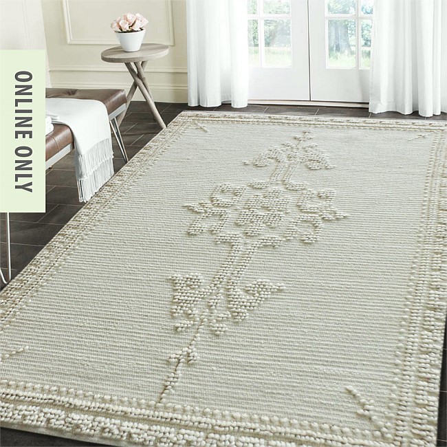 Gracious Living Imogen Applique Wool Rug 160x230cm Gracious Living Imogen Applique Wool Rug 160x230cm
