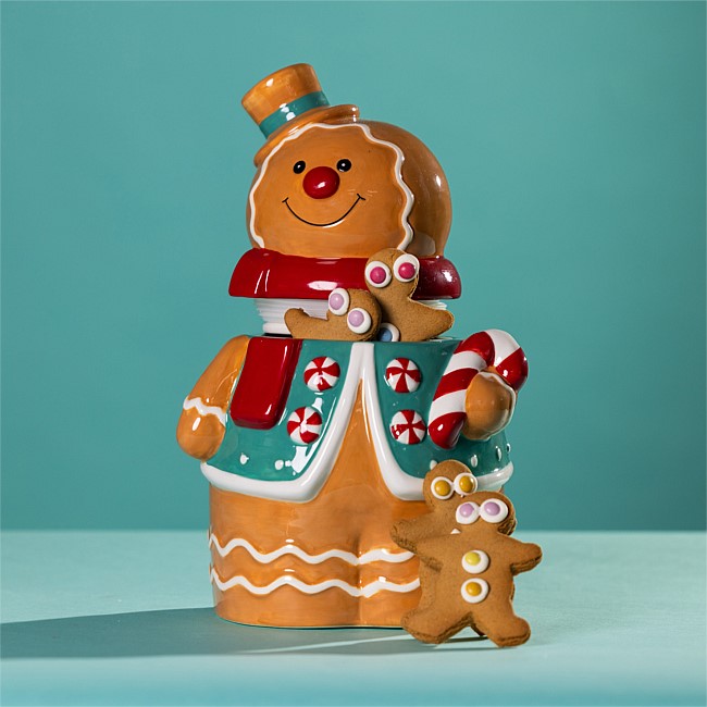 Christmas Wishes Gingerbread Cookie Jar