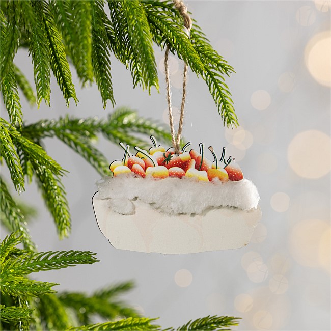 Christmas Wishes Wooden Pavlova Hanging Decoration