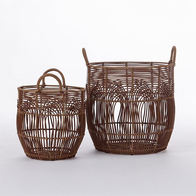 Gather Home Co. Fan Weave Resin Basket Gather Home Co. Fan Weave Resin Basket