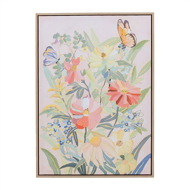 Gracious Living Butterfly Blooms Canvas Wall Art Gracious Living Butterfly Blooms Canvas Wall Art
